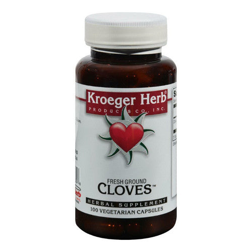 Kroeger Herb Fresh Ground Cloves 450 Mg Vegetarian Capsules, 100 Ea